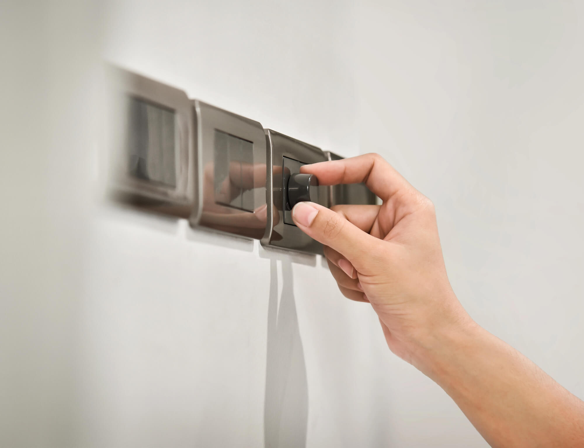 Grey light dimmer switch